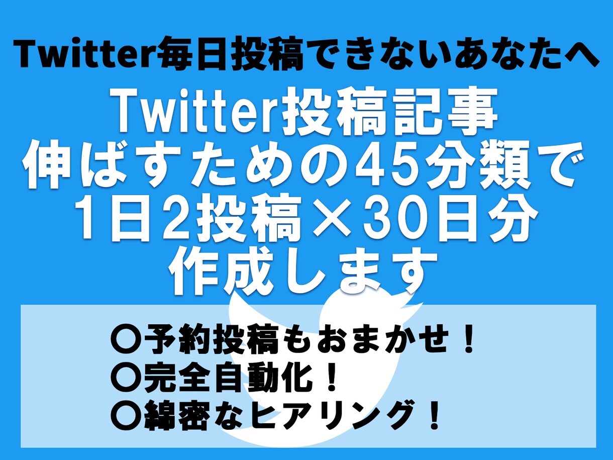 Twitter投稿をあらゆるパターンで書きます 毎日投稿をしてビジネスにSNSを活用しませんか? イメージ1