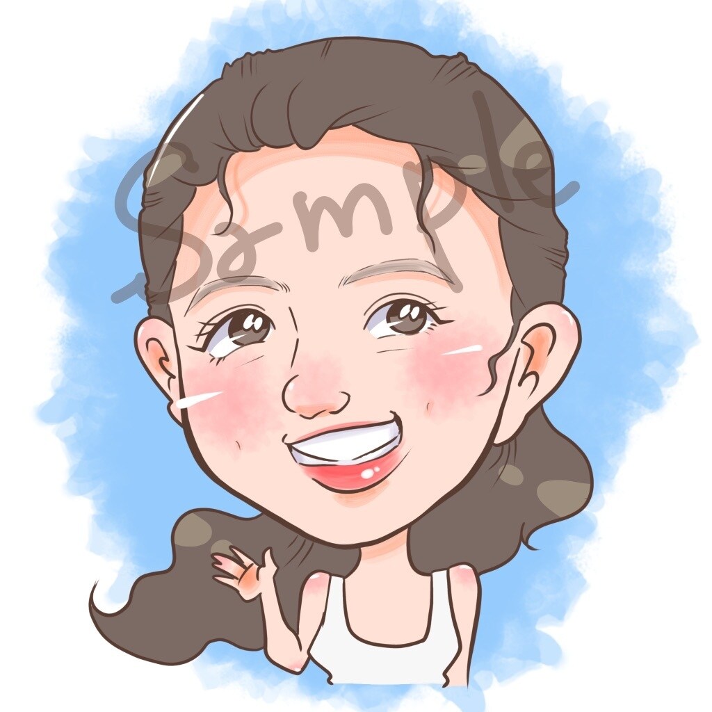 まずはおためし！似顔絵アイコンお描きします シンプルカラーの似顔絵アイコンいかがでしょうか？ イメージ3