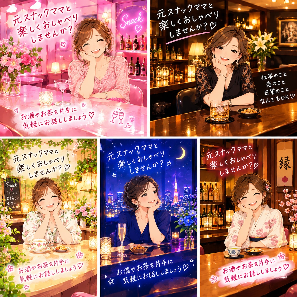 元スナックママと楽しくおしゃべりします 「お酒やお茶を片手に気軽に楽しくお話しします」 イメージ3