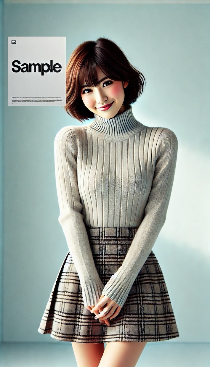 AI美女（タートルネック）画像プロンプト販売します DALL-E使用！生成！タートルネック好きにはたまらない！ イメージ7