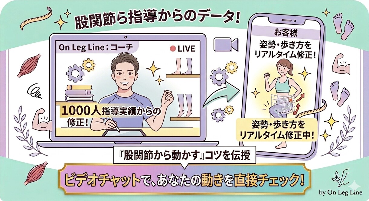 専門家がビデオ診断！あなたの脚やせを即解決します 姿勢・歩き方のクセをリアルタイム修正！最短で理想のラインへ イメージ3