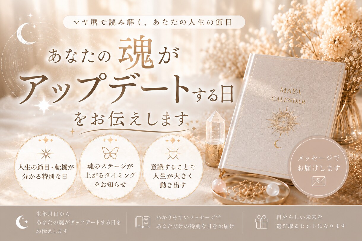 あなたの魂がアップデートする日をお伝えします 《マヤ歴》260日に5日だけある特別な日 イメージ1