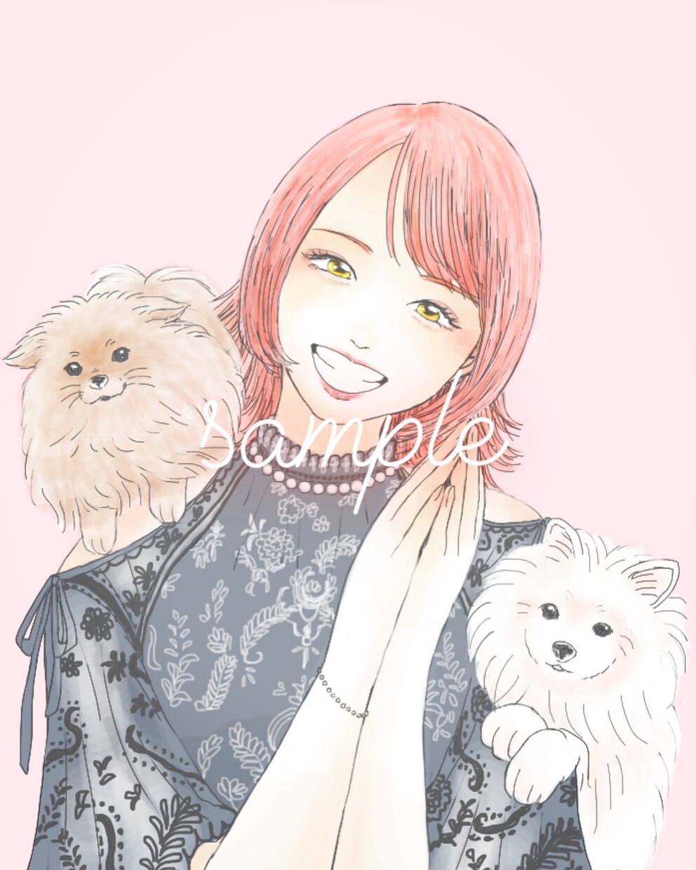 オリジナルイラスト承ります 商用利用ok/作家さんの似顔絵として/アイコン イメージ2