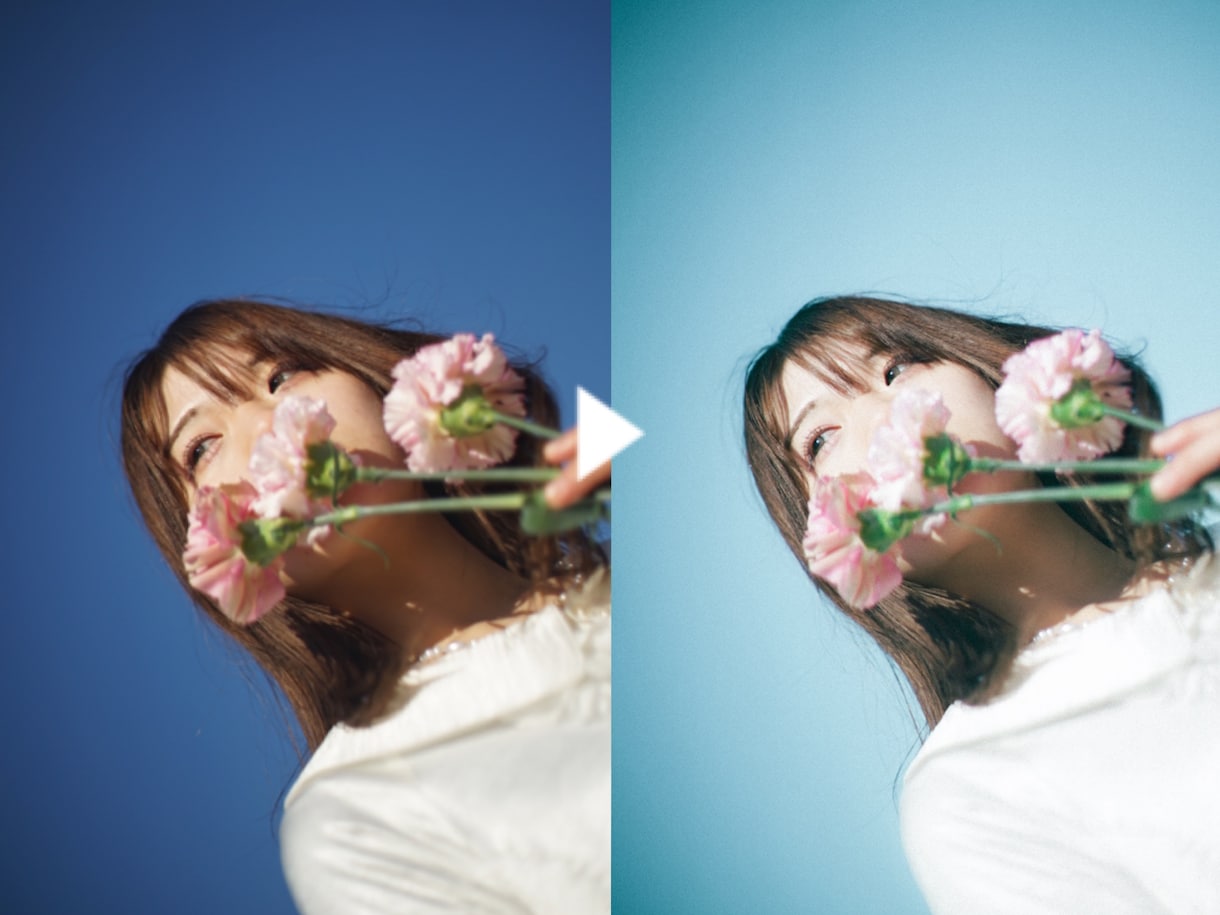 デジタル写真もフイルム風にレタッチします 雰囲気のある、おしゃれなレタッチが得意です♪ イメージ1