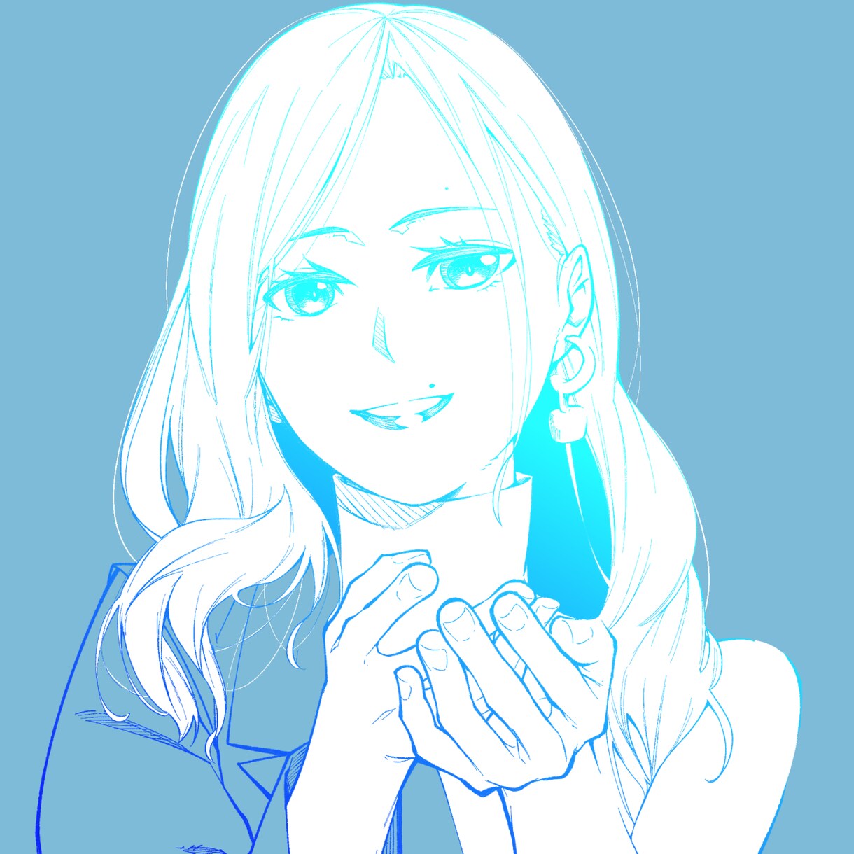 SNS用のアイコン【似顔絵:可】を線画で描きます 線画をお好きな色でグラデーションすれば素敵にっ!! イメージ3