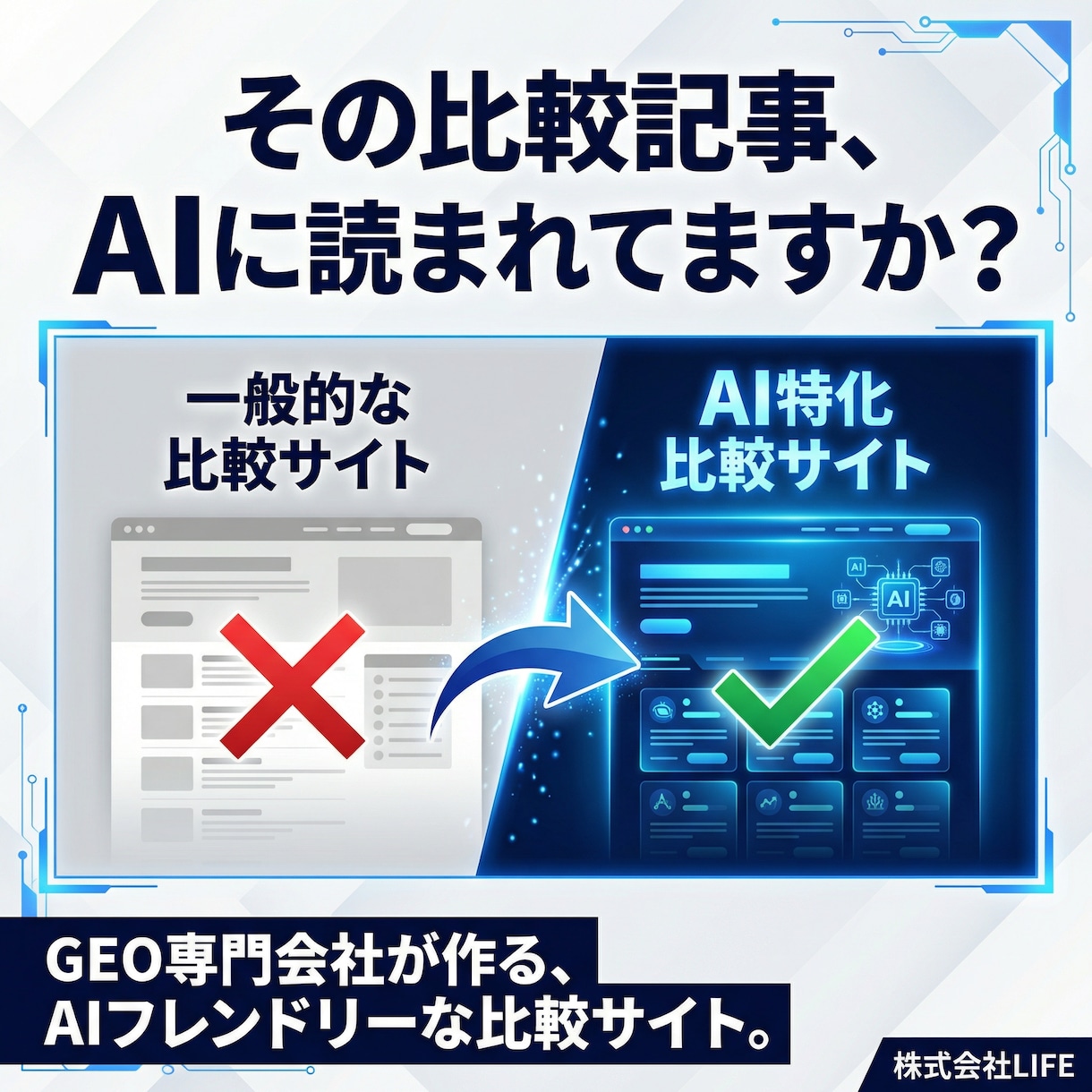 設計から調査まで！第三者比較サイト丸ごと制作します GEO専門家が運営。AIに推薦される比較サイト イメージ4