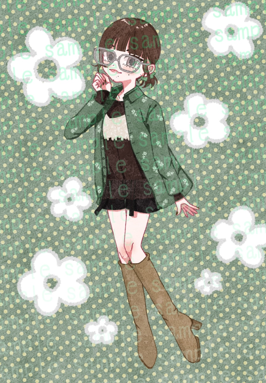 おしゃれな女の子の全身イラストを描きます 好きなお洋服を、もっと特別に。 イメージ2