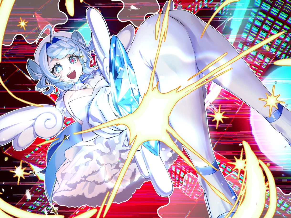 目を引く女の子のイラストをお描きいたします SNSアイコンや歌ってみたなどに！ イメージ1