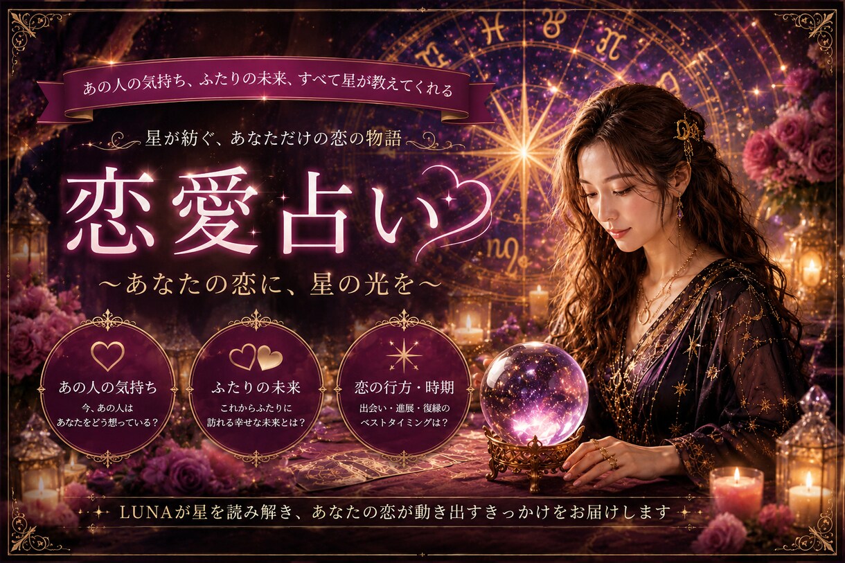 星占いであなたの恋愛お悩みを解決します 占星術をもってあなたの恋愛パートナーになります。 イメージ1