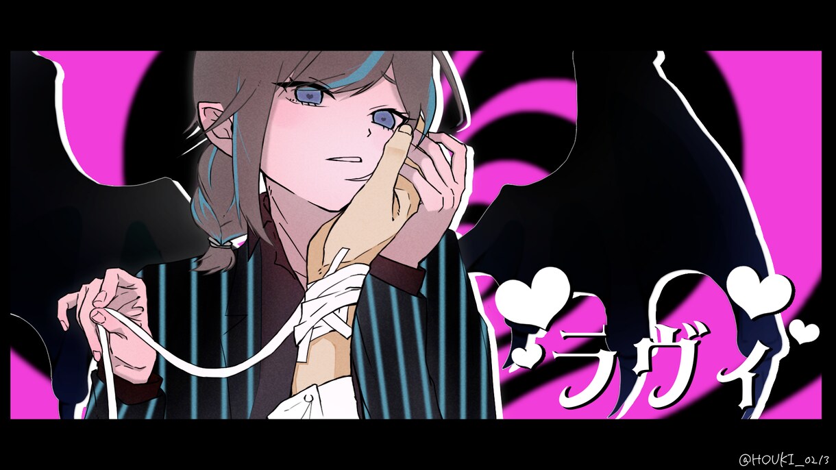 歌ってみたのサムネイル/1枚絵描きます 納期割と早いと思います。文字入れに関してはご相談ください。 イメージ4