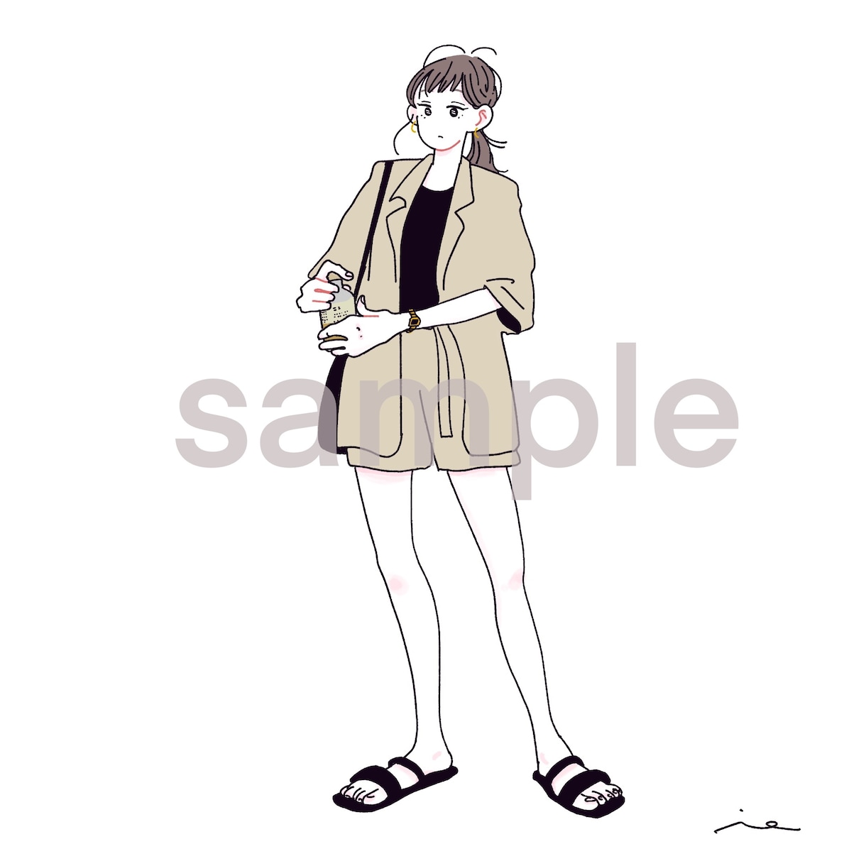 ファッションイラスト描きます お目目キラキラのシンプルなイラストを描きます。 イメージ2
