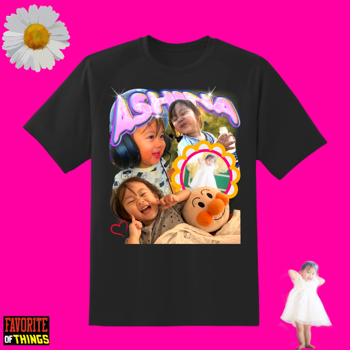 ラップTシャツ作成します！データも渡します 子供、友人、ペットのラップTシャツはいかがですか(^^)？ イメージ2