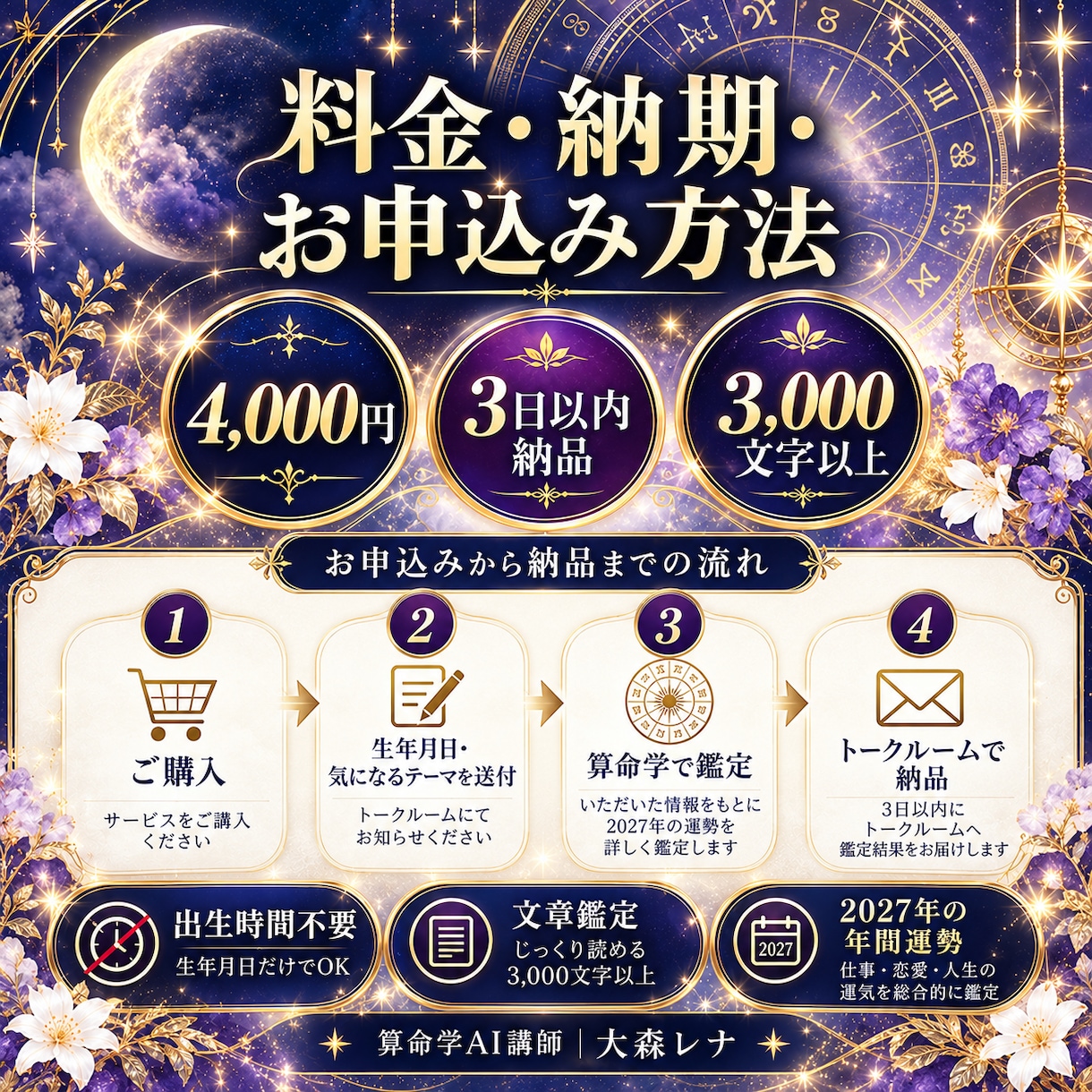 算命学で2027年の運勢を詳しく鑑定します 仕事・恋愛・人生の運気を3,000文字以上で解説 イメージ2