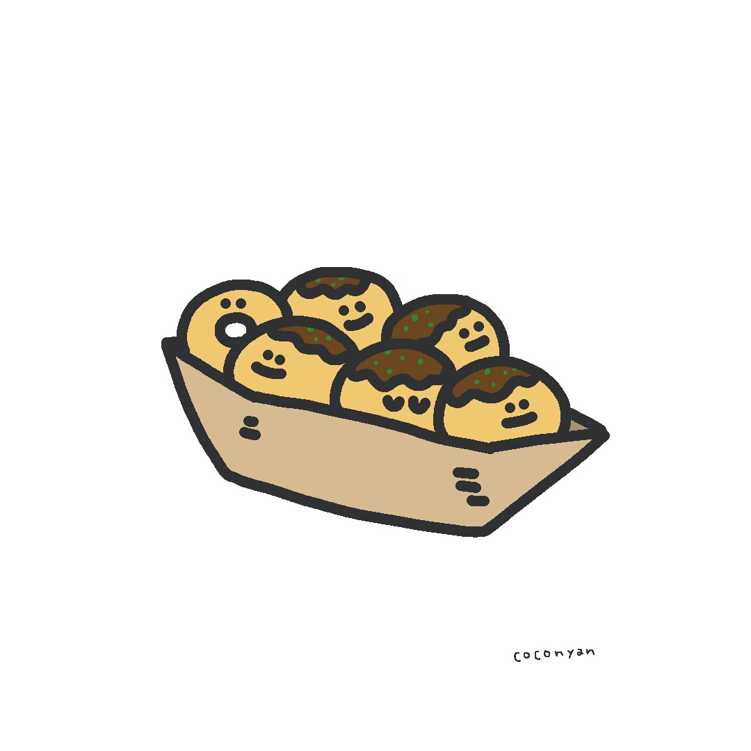 お顔のついたゆ〜〜るかわ食べ物イラストお描きします あなただけのかわいい食べ物アイコン作りませんか？ イメージ8