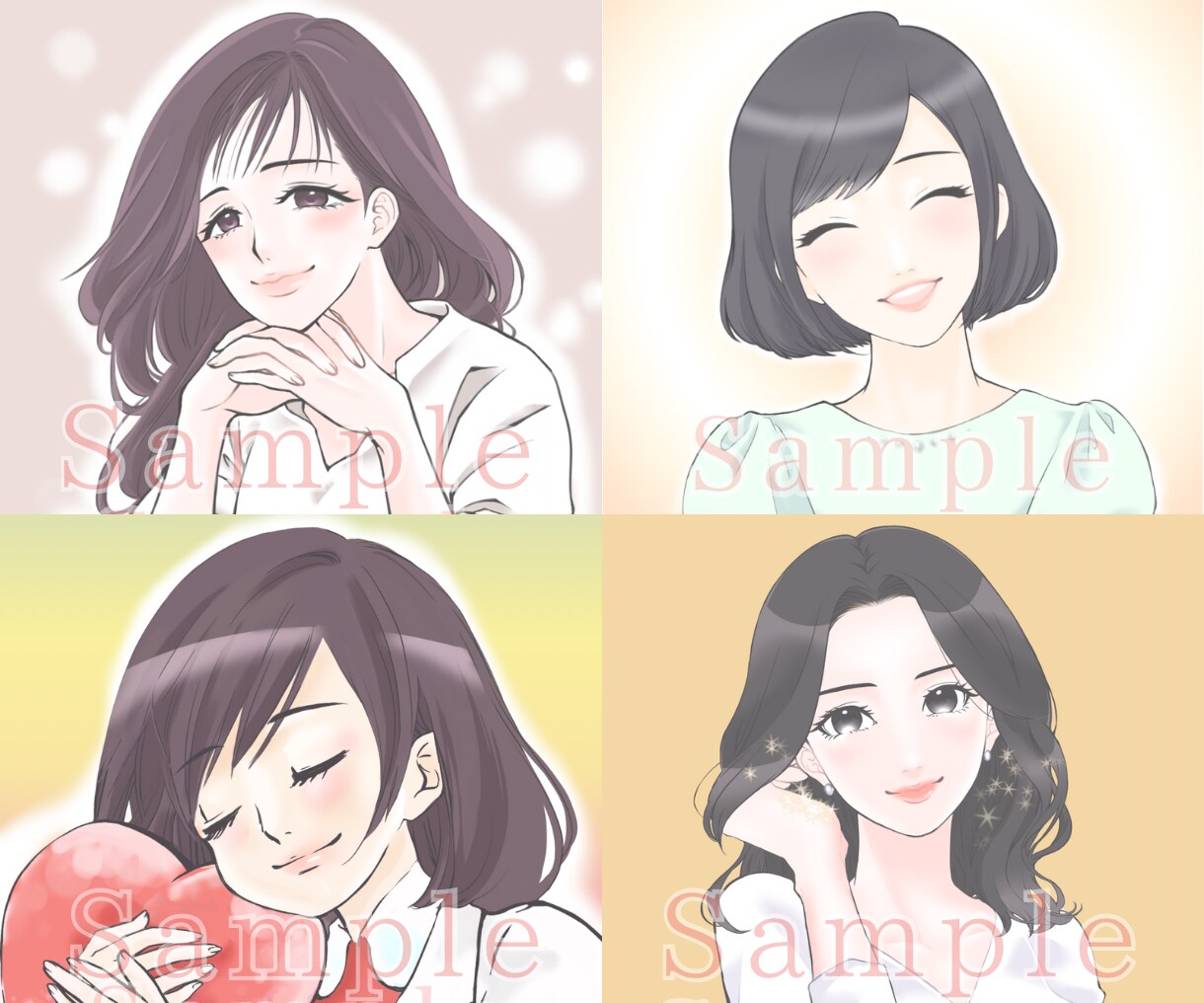 女性向け♢おしゃれ可愛いアイコン描きます 副業・ビジネスでお困りの方に/X等のSNS/名刺 イメージ9