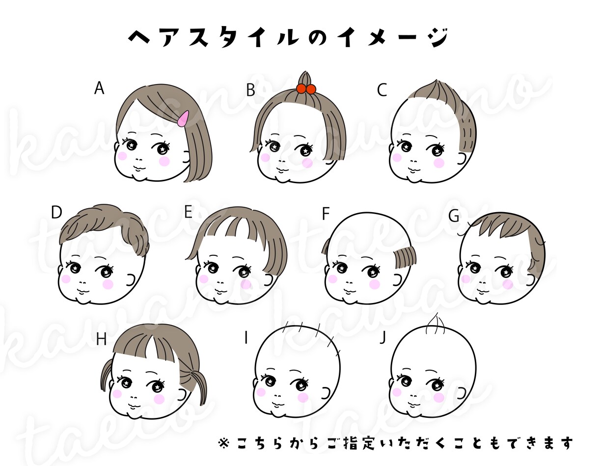 ママとお子様のかわいいアイコンお作りいたします お子様アイコンもお作りいたします！お名前シールに便利！ イメージ7