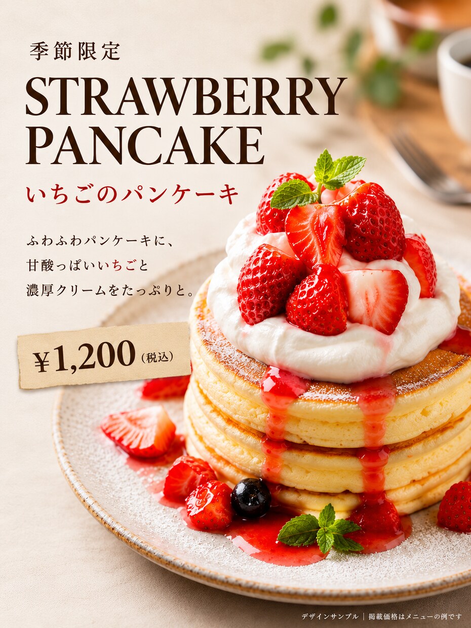 飲食店のメニュー・A3ポスター・POPを制作します お店の雰囲気に合わせて。印刷・ラミネートまで対応 イメージ4