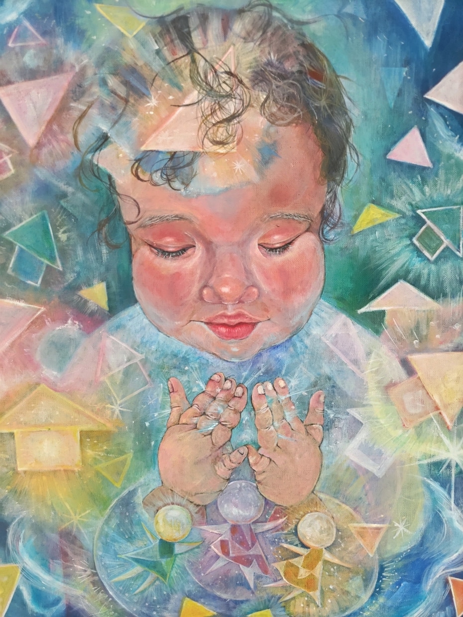 赤ちゃん、子どもの絵画作成します 可愛い思い出をご希望に合わせたイメージで絵画に閉じ込めます。 イメージ2
