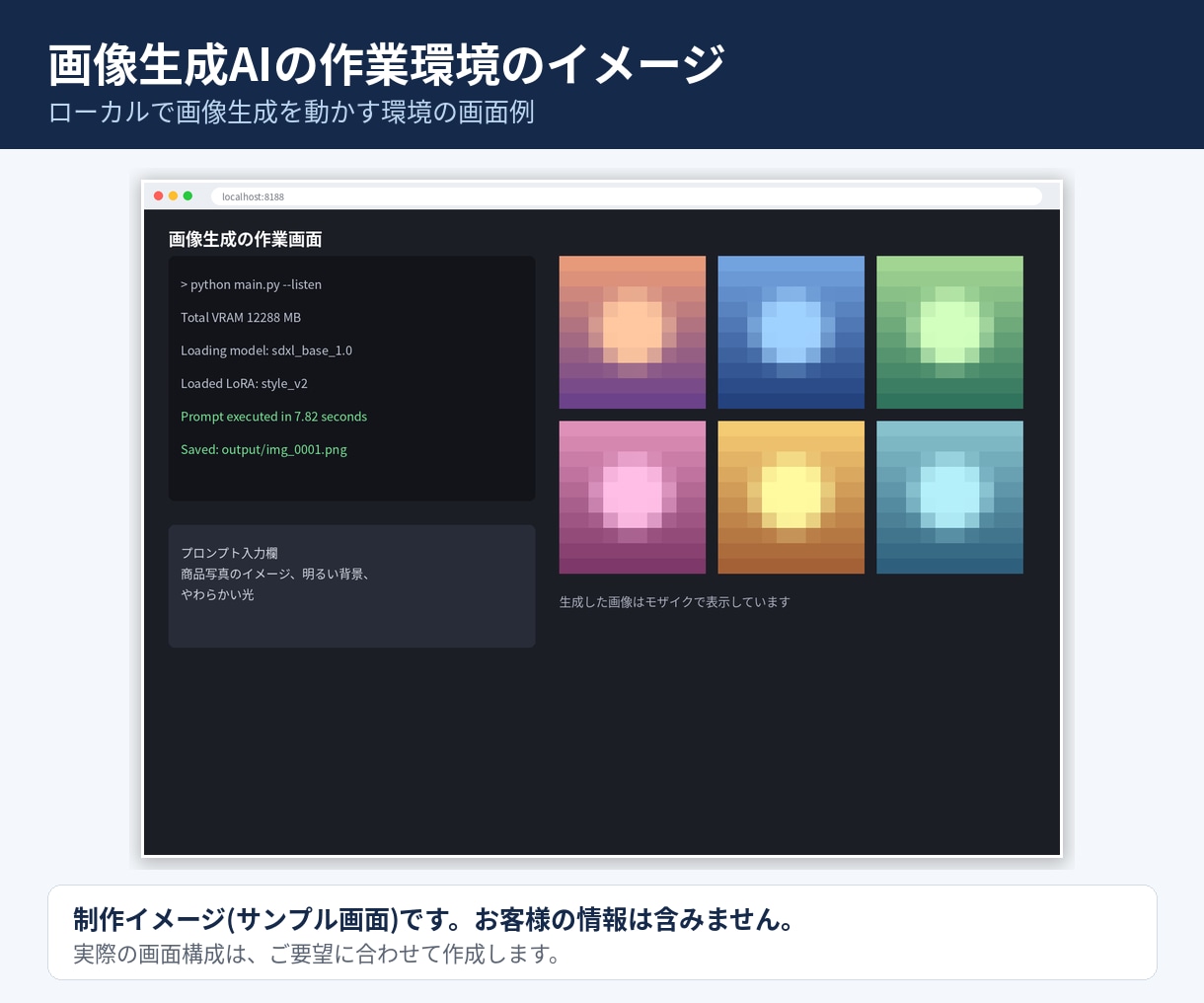 画像・動画生成AIの環境構築を代行します ComfyUI・Colabのエラー解消から量産の仕組みまで イメージ6