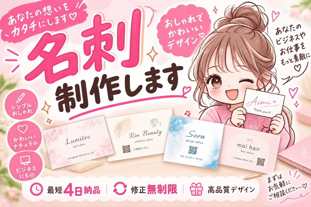 印象に残る名刺デザインを丁寧にお作りします 選ばれる名刺で、信頼をデザイン イメージ1