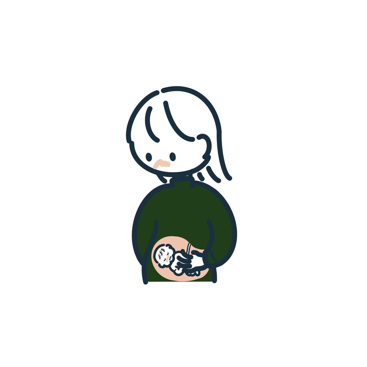 太めの線で日常のひとコマを描きます シンプルなイラストで、特別なひとときを切り抜きます♩ イメージ10