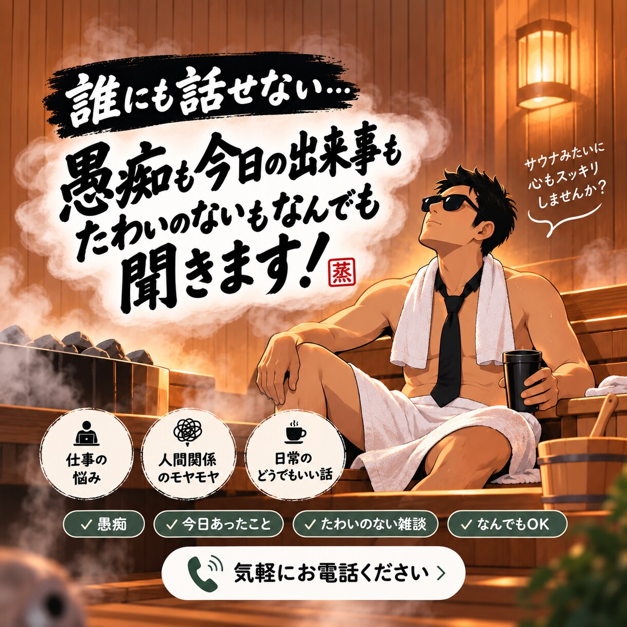 愚痴、相談、雑談何でも聞きます 誰にも言えない話、どうでもいい話しなどなんでもどうぞ イメージ1