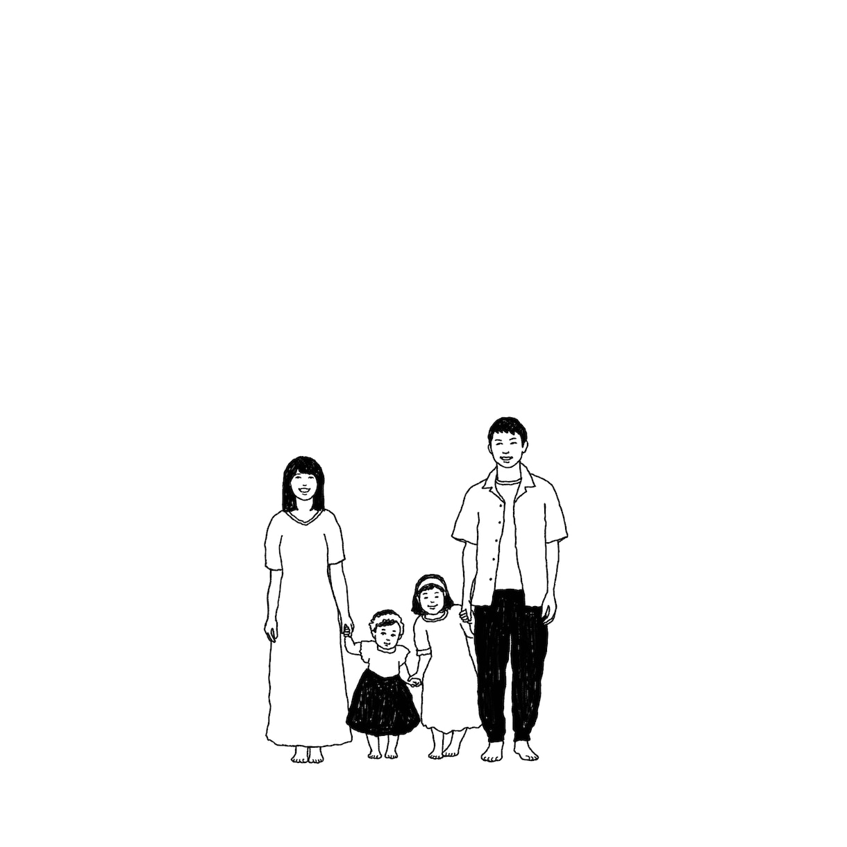線画!お写真を元にご家族などのイラストを描きます 還暦祝い、結婚祝い、お誕生日のプレゼントなどに最適です。 イメージ8