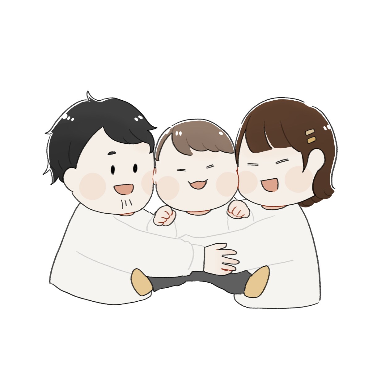 修正無料！手描き風のかわいい似顔絵をお描きします プチプレゼントに♪人物追加・文字入れ・小物無料でお描きします イメージ1