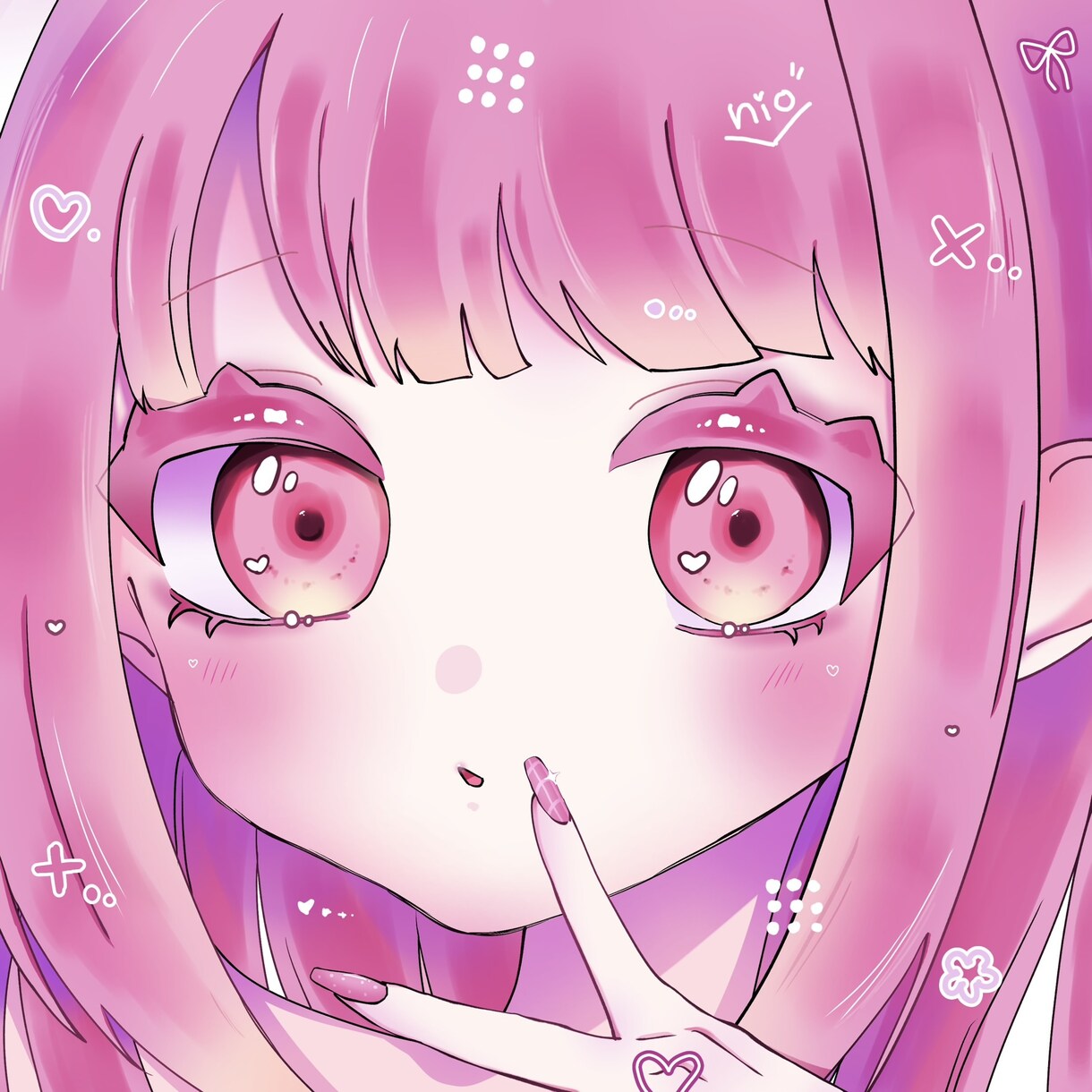 アイコンやヘッダーサイズのかわいい女の子を描きます かわいい女の子イラストであなたのSNSを彩ります！ イメージ3