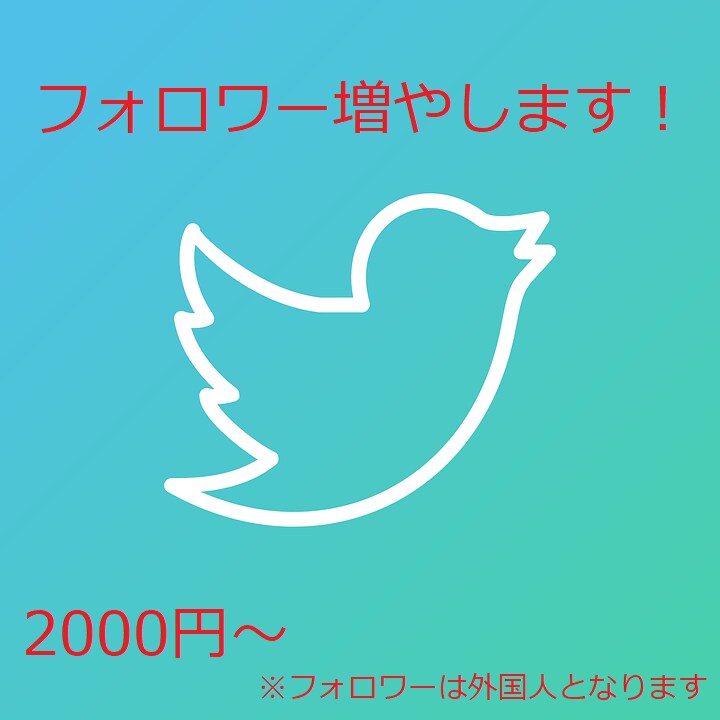 ツイッターのフォロワー1000人増やします ツイッターのフォロワー・いいね・RT拡散します イメージ1