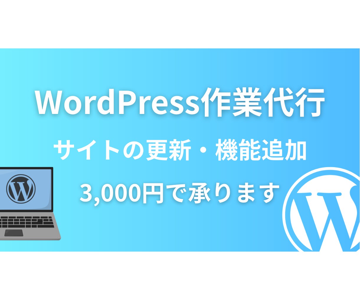 WordPressの各種設定や更新作業の代行します テキストや画像の差し替え、機能の設置や設定などの面倒作業代行 イメージ1