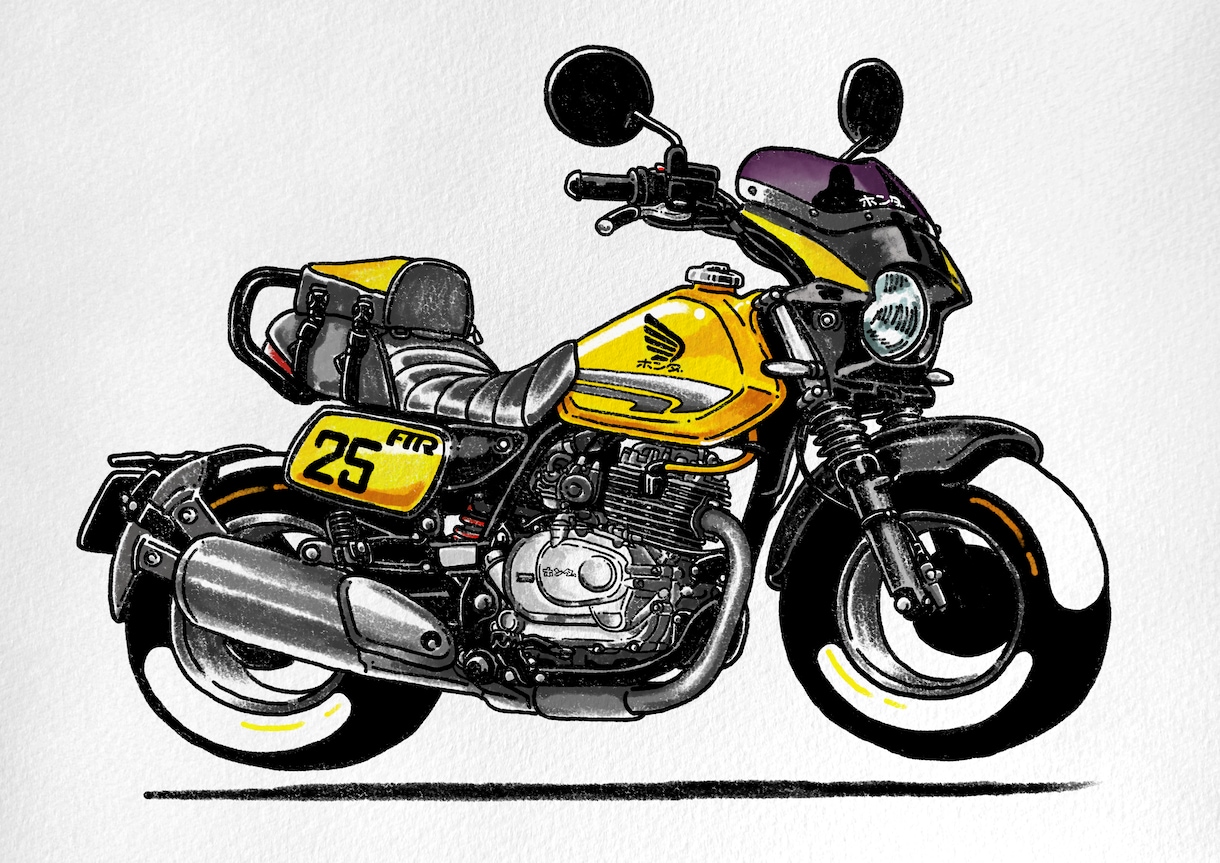 愛車のバイク、デフォルメイラストにします レトロポップでかわいい雰囲気！ イメージ8
