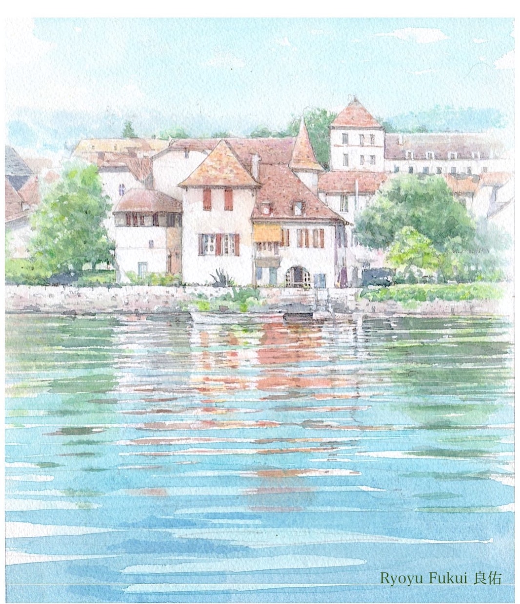 透明水彩で本格的な風景や花・静物を描きます 思い出の風景やお気に入りの花、商用利用もOKです イメージ5