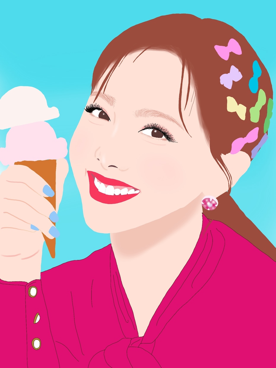 お写真そのまま可愛く美しく似顔絵描きます ネットプリント・アルバム・プレゼント・SNSにも♡ʾʾ イメージ7