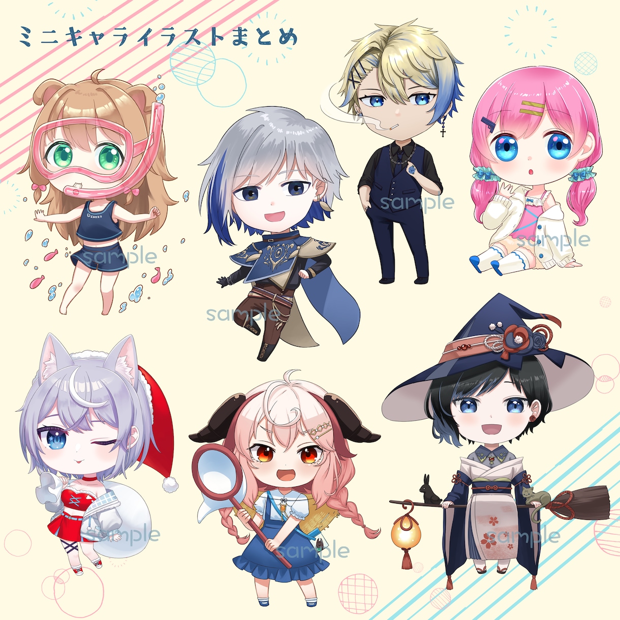 ミニキャラ制作します グッズやイベント返礼品にオススメです！ イメージ3