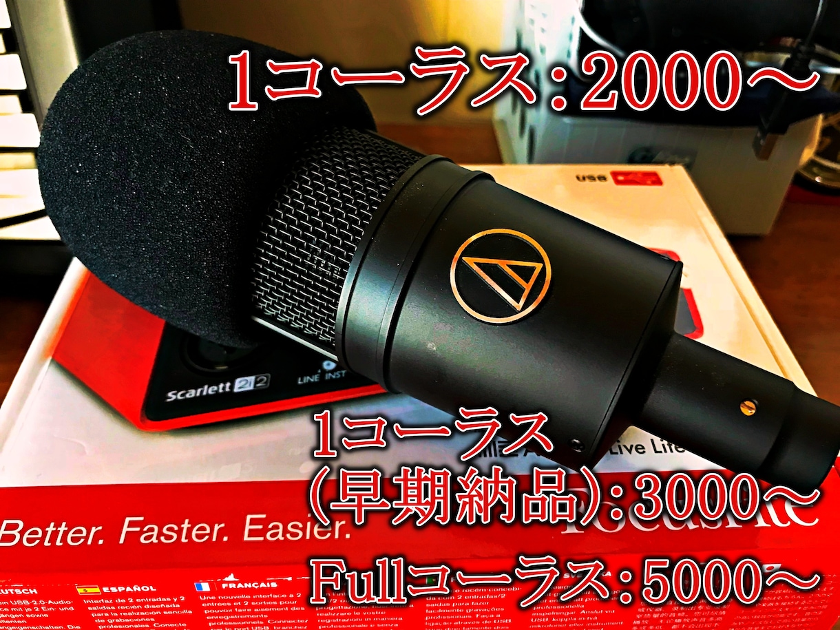 歌入れ（男性）依頼受け付けます 採用実績アリ！圧倒的にキレイなファルセットをお届けします。 イメージ1