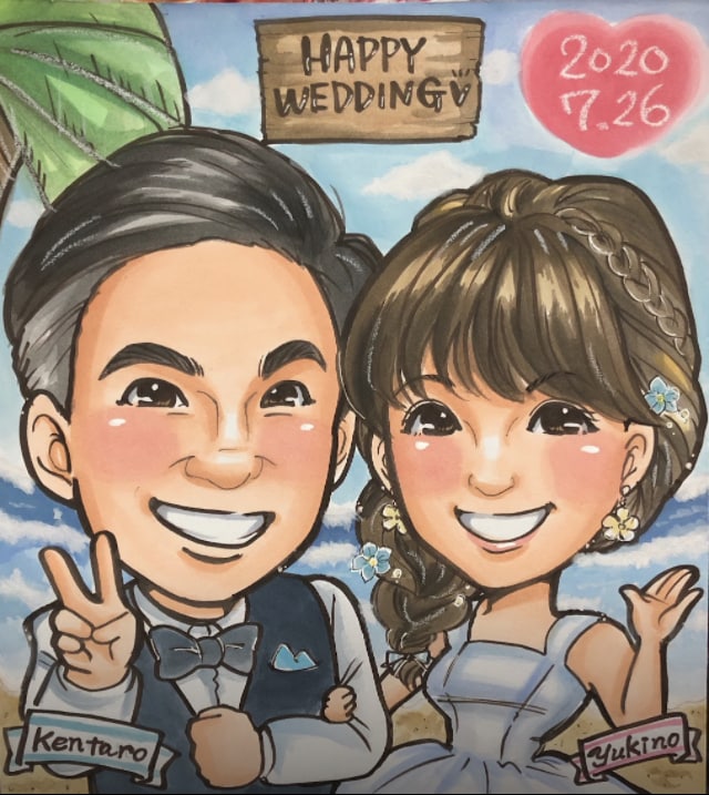 初依頼大人数ペットも歓迎★可愛い似顔絵お描きします 記念日に贈る水彩 手描き似顔絵還暦米寿古希結婚式誕生日退職 イメージ2