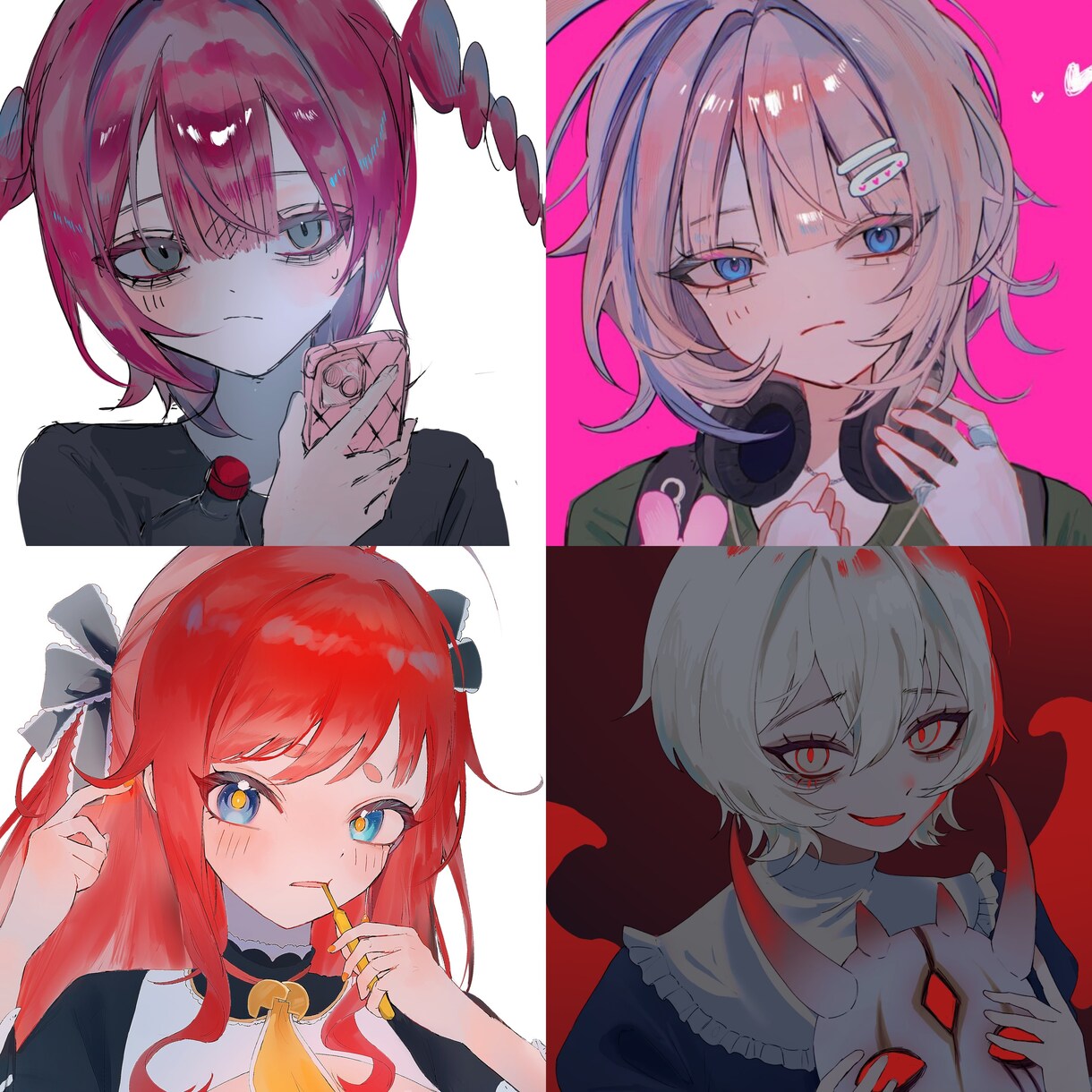 幅広い絵柄と雰囲気でSNS向けイラスト制作します ダークなイラストからポップな可愛いイラストまで幅広く描けます イメージ4