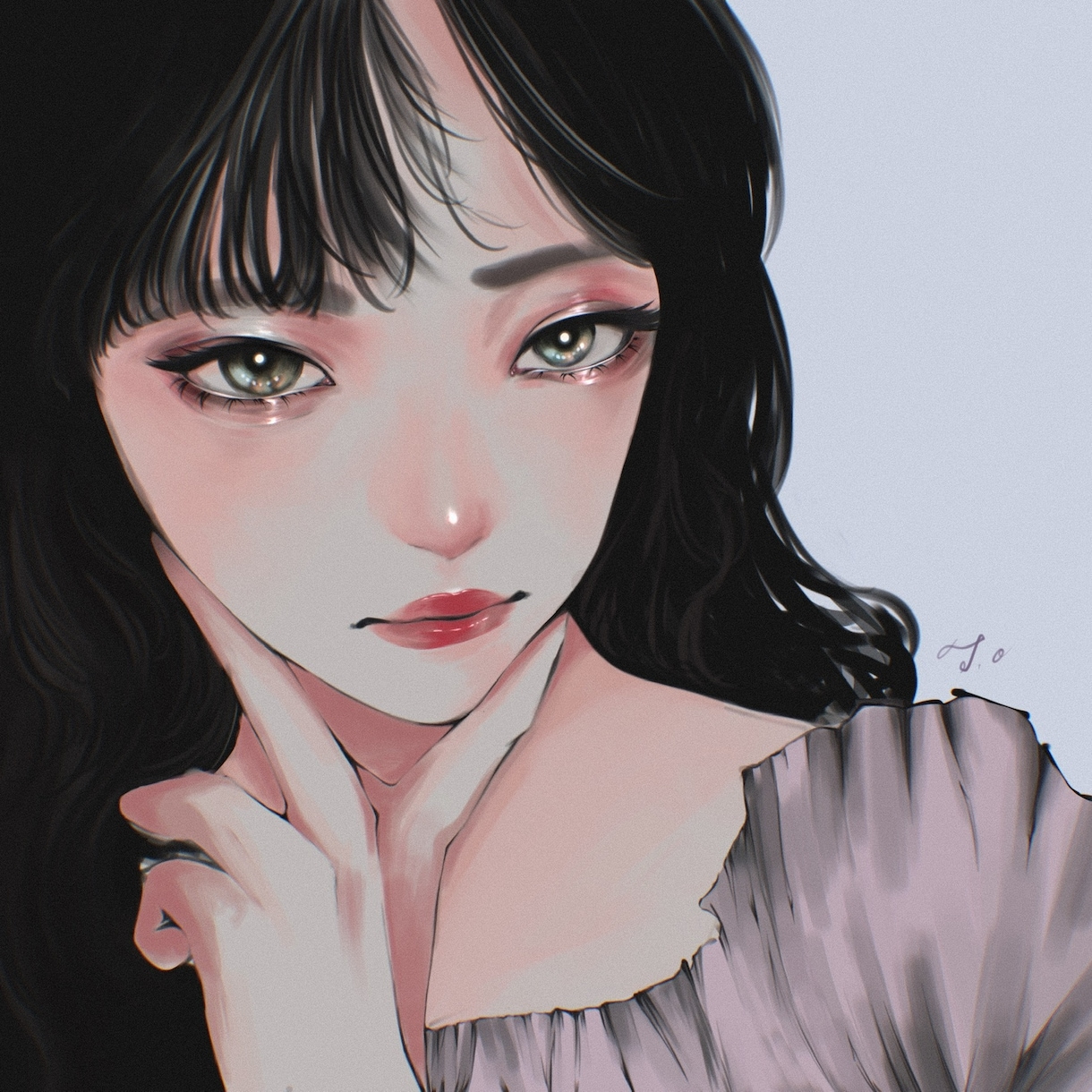 一目見たら忘れられない美人イラスト描きます 厚塗りアイコンで見た人の心を掴んで離さないイラスト描きます！ イメージ3