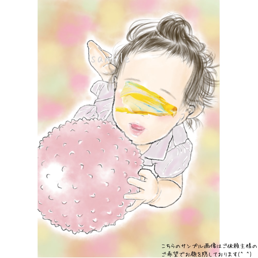 お写真を元に柔らかい色彩でイラストを作成いたします 思い出の大切なお写真をほんわかしたイラストに残しませんか❁︎ イメージ10
