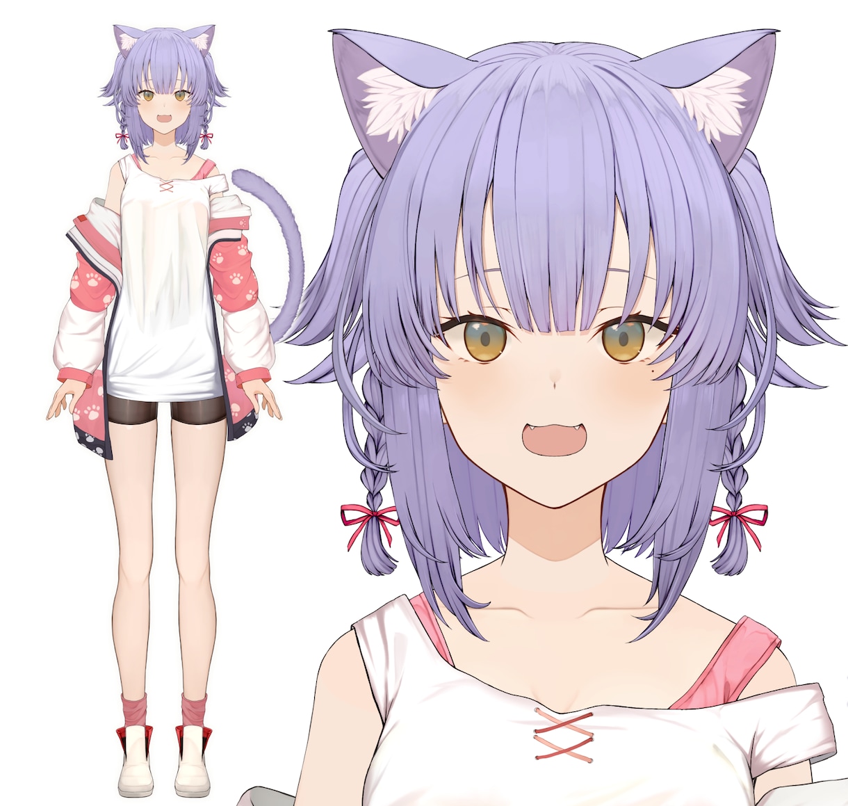 プロ品質◇Vtuber立ち絵から一枚絵まで承ります Vtuber用立ち絵イラストやパーツ分、モデリングも可能です イメージ3