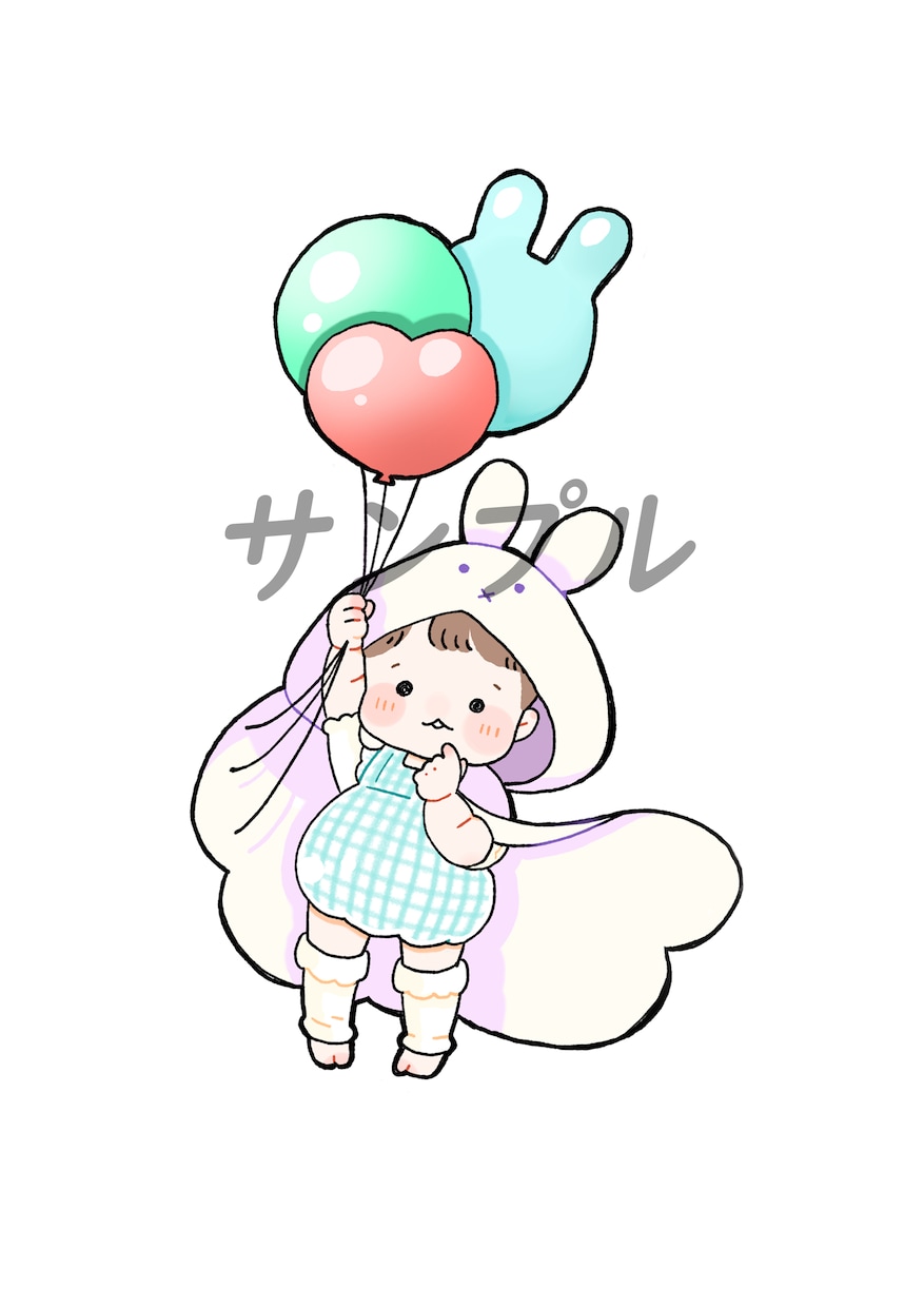 赤ちゃんやお子さまのかわいい似顔絵描きます SNS等のアイコンに！記念日のお祝いに！プレゼントに！ イメージ4