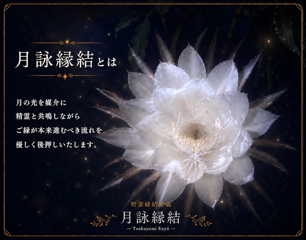 月光に願いを託し、精霊白魔術で縁結びします 精霊縁結秘儀ー月詠縁結ーにて恋愛成就を祈願します イメージ2
