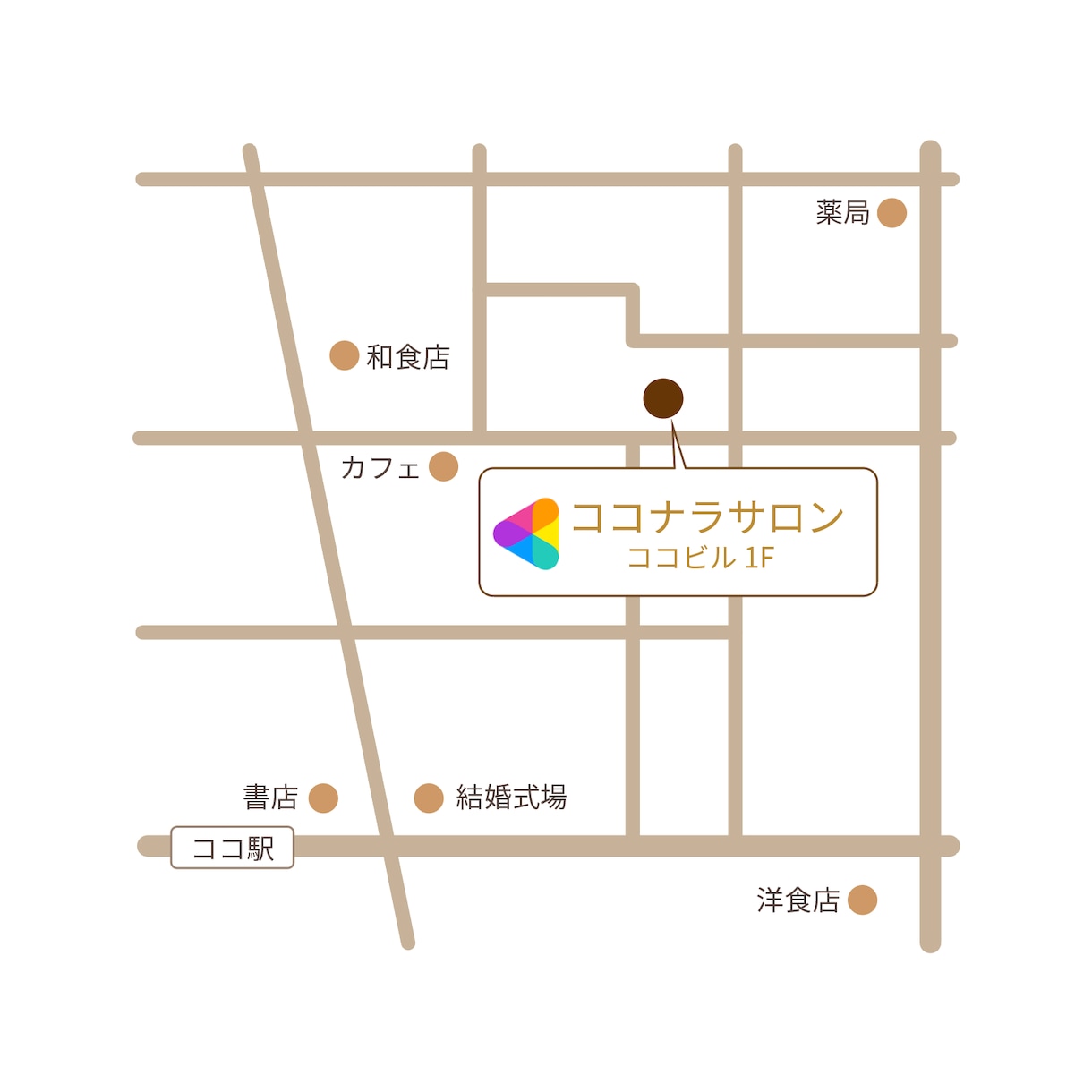 シンプルでスッキリしたアクセスマップ作ります 広告やWebページに載せるあなた用のアクセスマップ作ります イメージ1