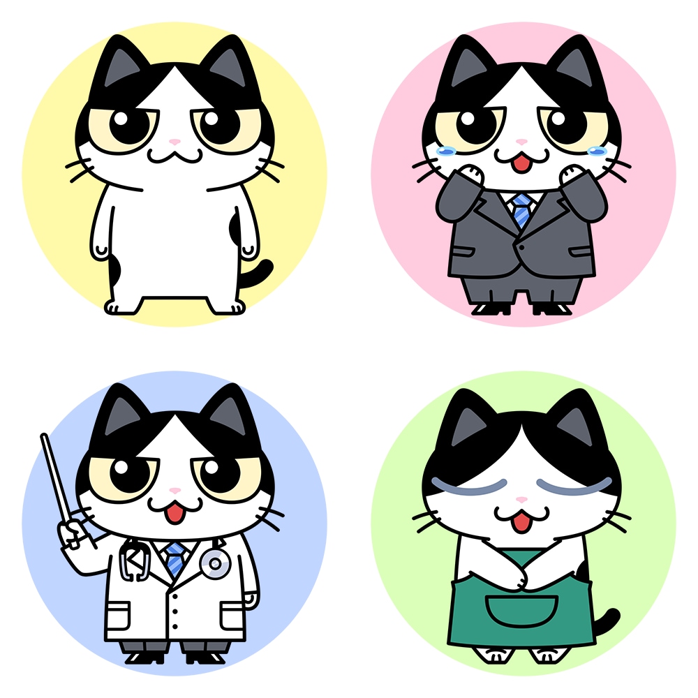 喜怒哀楽4点セット！かわいい動物を擬人化させます YouTubeのマスコットキャラクターにどうですか？ イメージ6