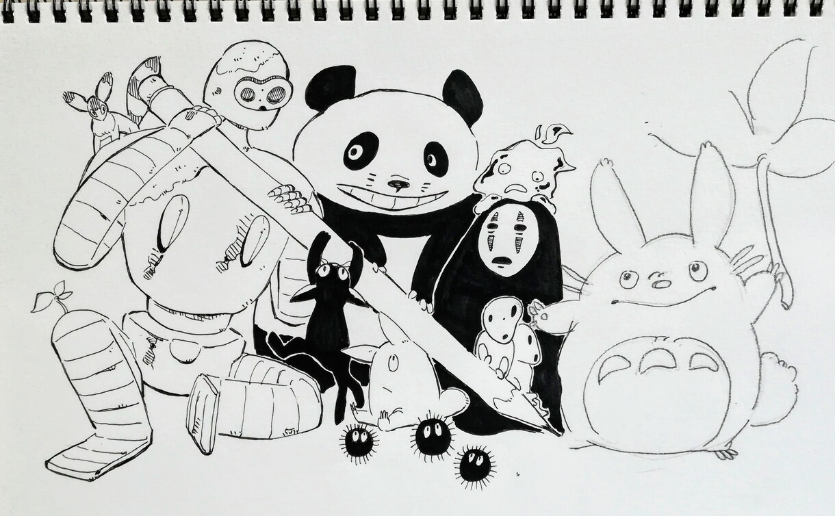 手描きでジブリ風の絵柄でイラスト描きます SNSアイコンや誕生日·記念日に世界で１枚の手描きイラストを イメージ6