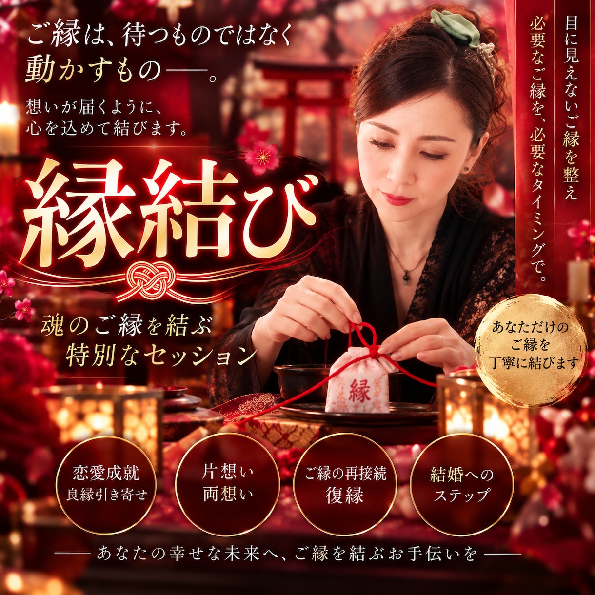 覚悟ある方限定★古来神道の本気縁結びで縁を結びます 二度と離れられぬ覚悟はありますか？神道の秘術でご縁を結びます イメージ1