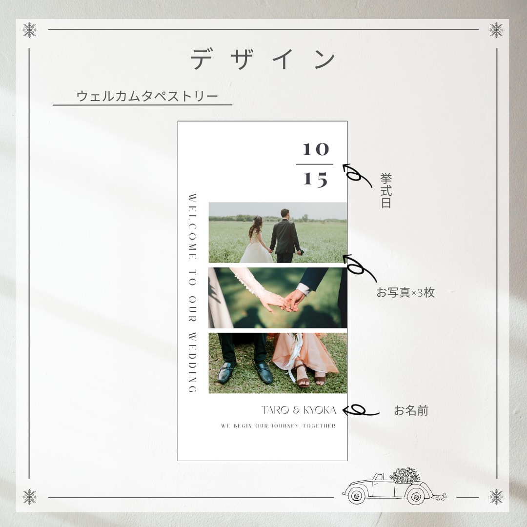 ウェルカムボード（タペストリー）作ります ウェルカムスペースをより華やかに イメージ3