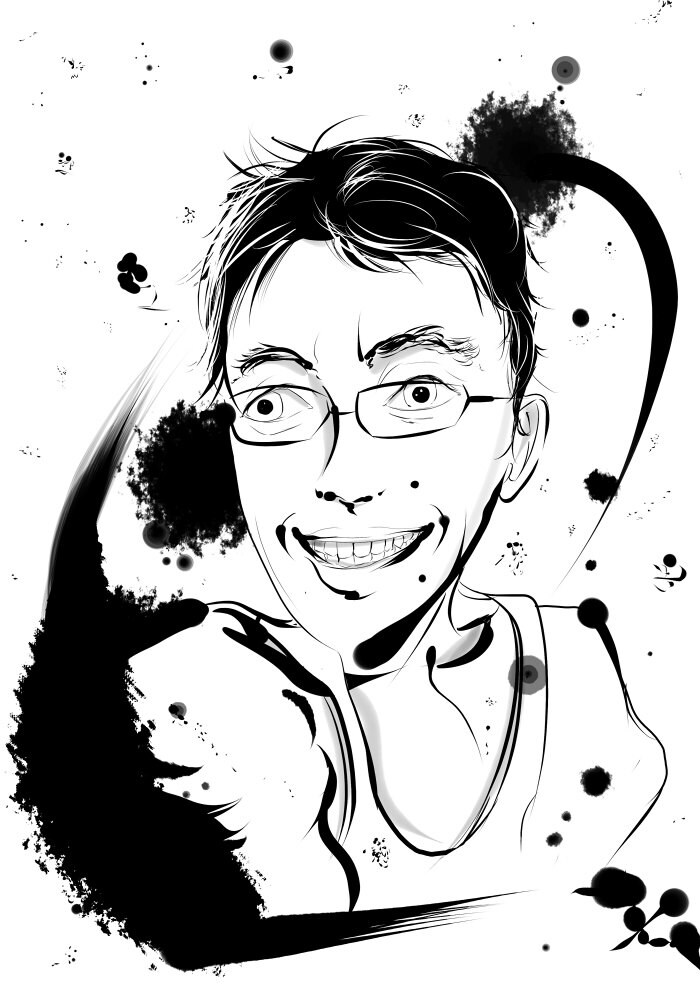 墨を使って似顔絵を描きます 贈り物やアイコンにいかがでしょうか。 イメージ2