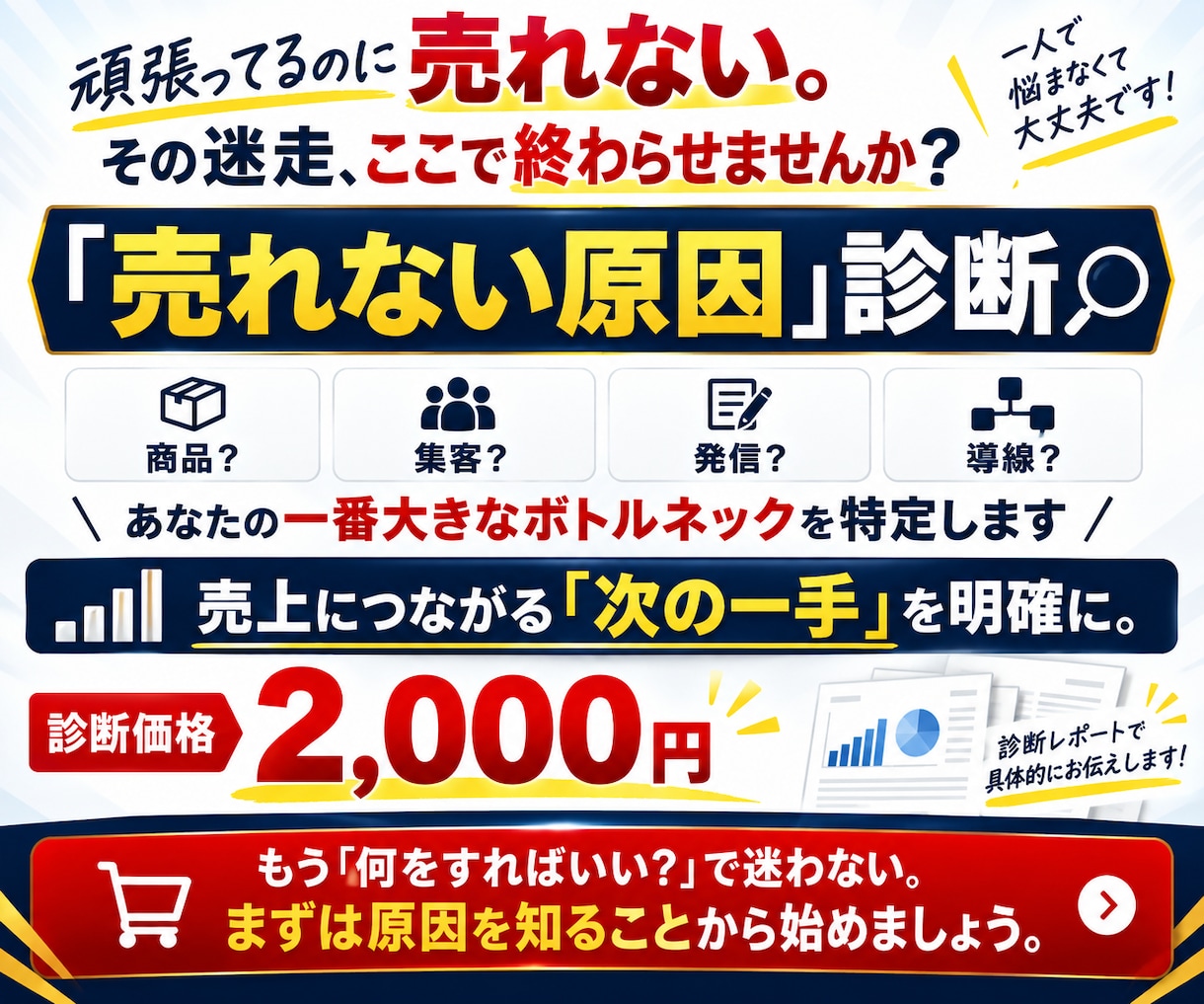 あなたの商品が売れない原因をプロが徹底診断します 商品？集客？もう迷わない！売上につながる次の一手を明確に イメージ10